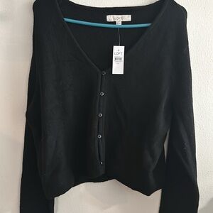 LOFT Black Cardigan Sweater